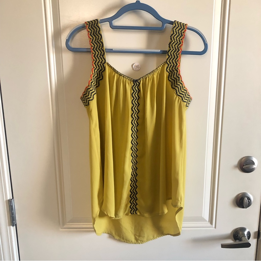 Anthropologie THML Womens Tank Top Medium Embroidered